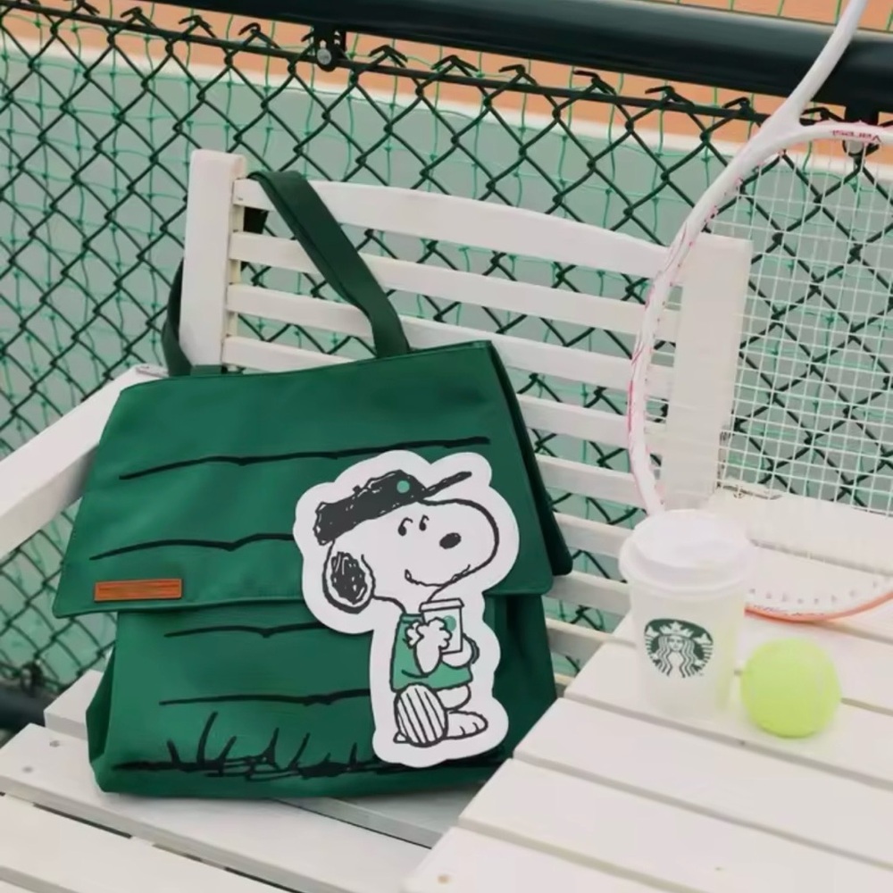 Tote Bag Snoopy Large Capacity Print Casual Lazy Style Shopping Bag - Picture 4 of 8